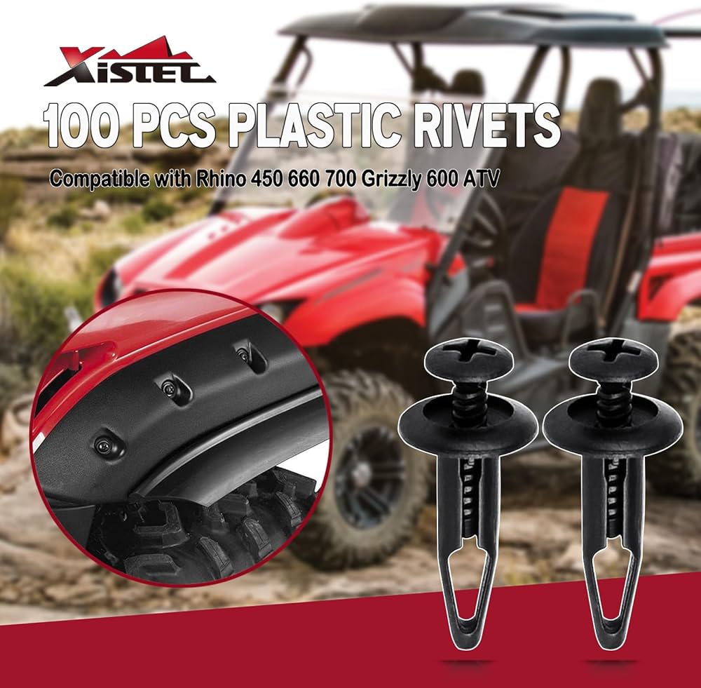 Amazon.com: Xislet 100 Pcs Plastic Rivets Compatible with Rhino